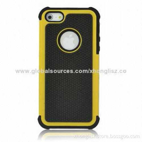 Silicone/TPU/PC Mobile Phone Case for iPhone 5/5S, Candy Colors, OEM Orders Welcomed